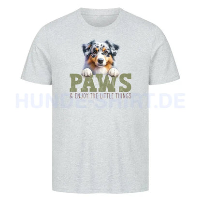 Premium T-Shirt "Australian Shepherd" Heather Grey – hunde-shirt.de