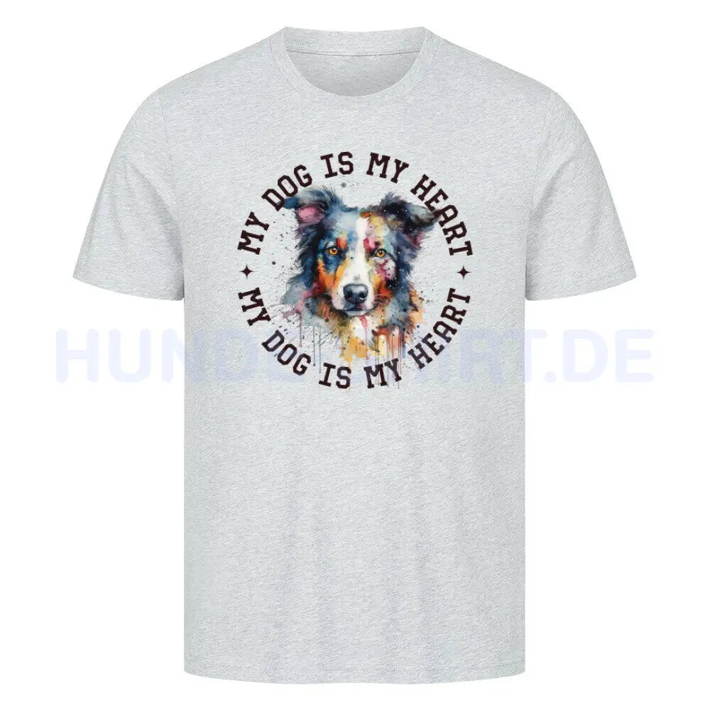 Premium T-Shirt "Australian Shepherd" Heather Grey – hunde-shirt.de