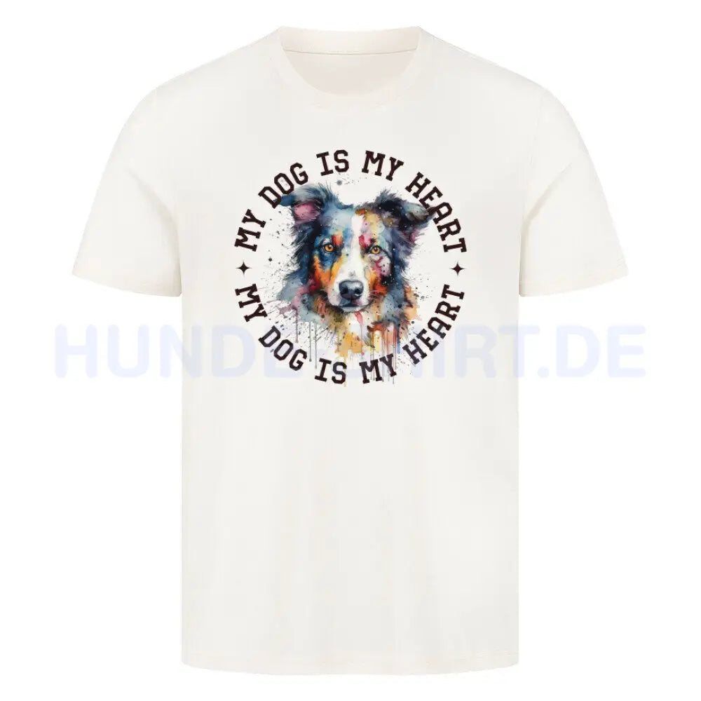 Premium T-Shirt "Australian Shepherd" Natural Raw – hunde-shirt.de