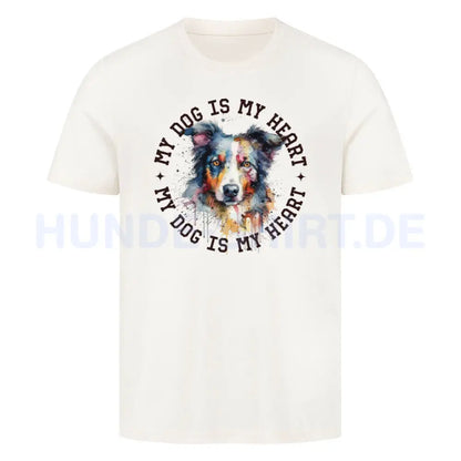 Premium T-Shirt "Australian Shepherd" Natural Raw – hunde-shirt.de