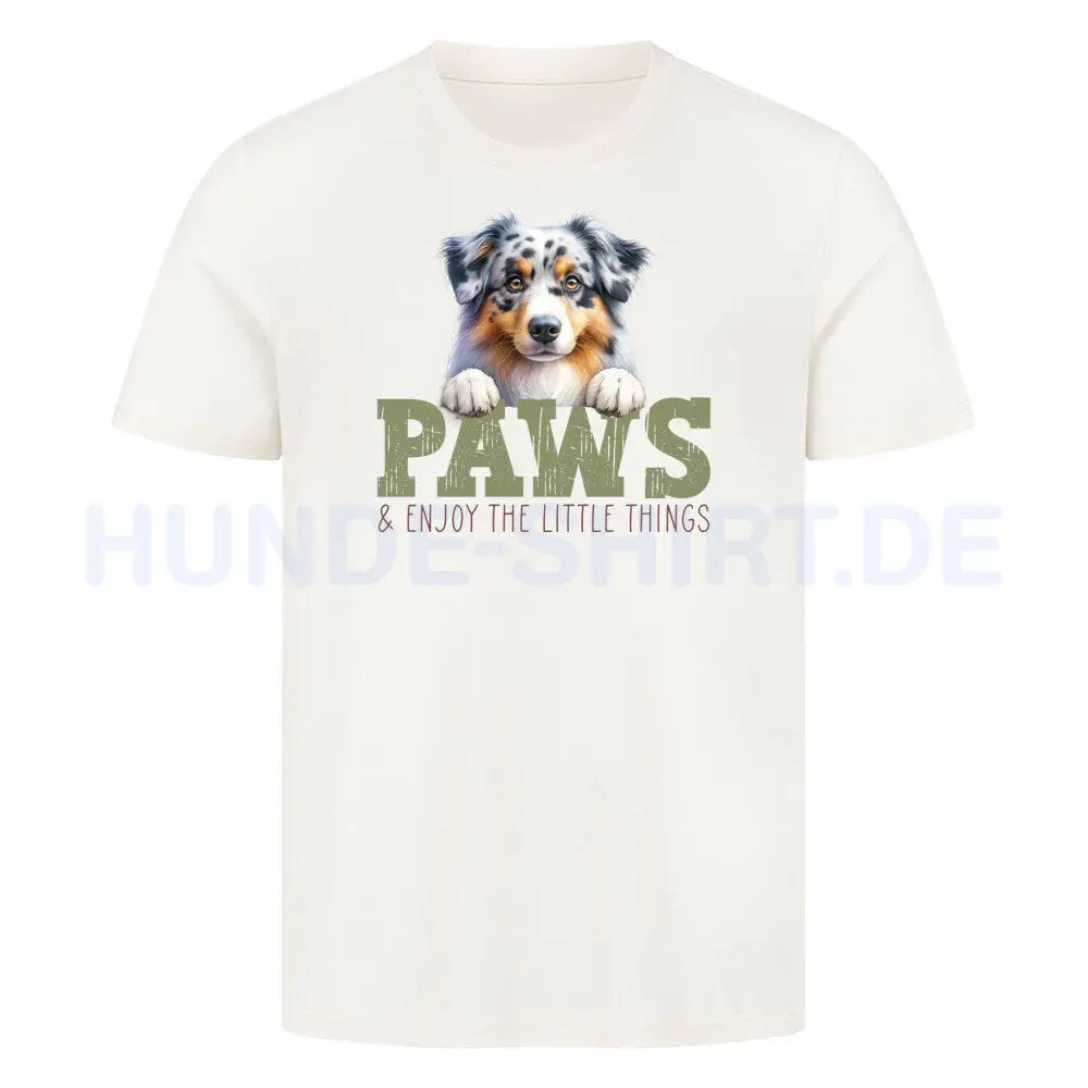 Premium T-Shirt "Australian Shepherd" Natural Raw – hunde-shirt.de