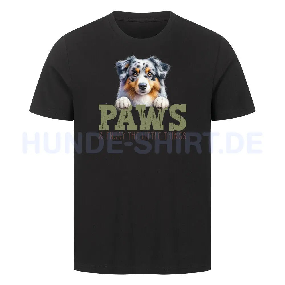 Premium T-Shirt "Australian Shepherd" Schwarz – hunde-shirt.de