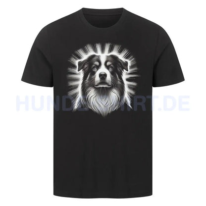 Premium T-Shirt "Australian Shepherd - Shine" Schwarz – hunde-shirt.de