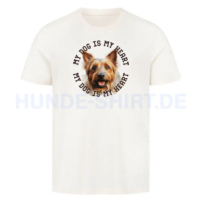 Premium T-Shirt "Australian Terrier HEART" Natural Raw – hunde-shirt.de