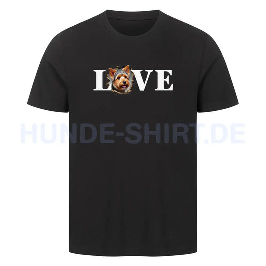 Premium T-Shirt "Australian Terrier - LOVE" Schwarz – hunde-shirt.de