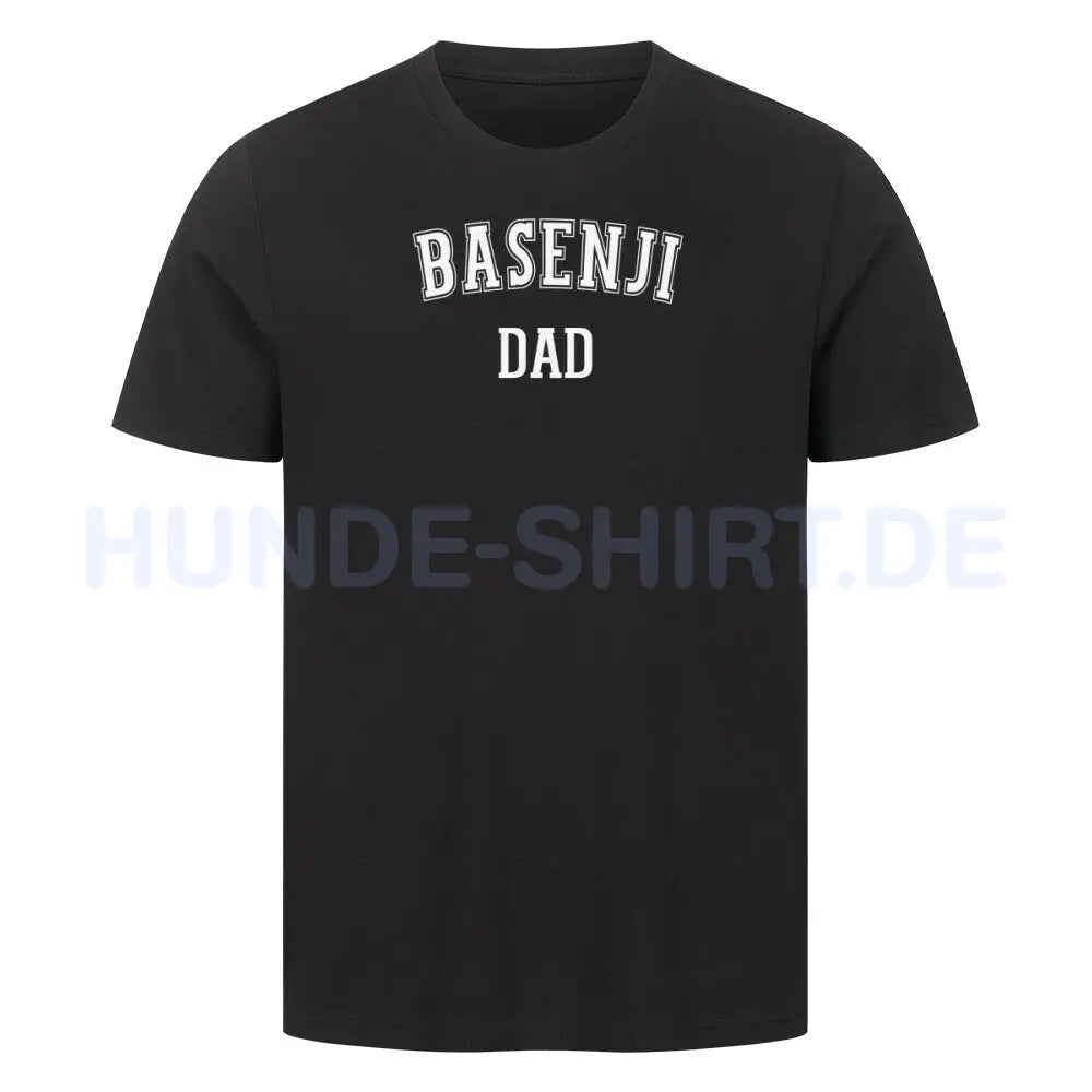 Premium T-Shirt "Basenji - DAD" Schwarz – hunde-shirt.de