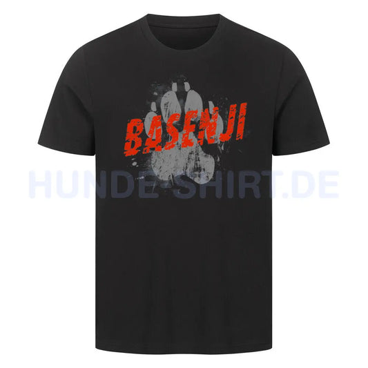 Premium T-Shirt "Basenji - PAW" Schwarz – hunde-shirt.de