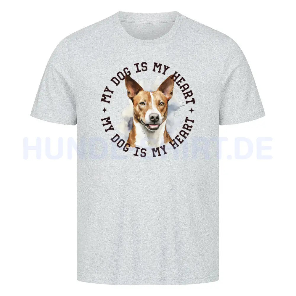 Premium T-Shirt "Basenji" Heather Grey – hunde-shirt.de