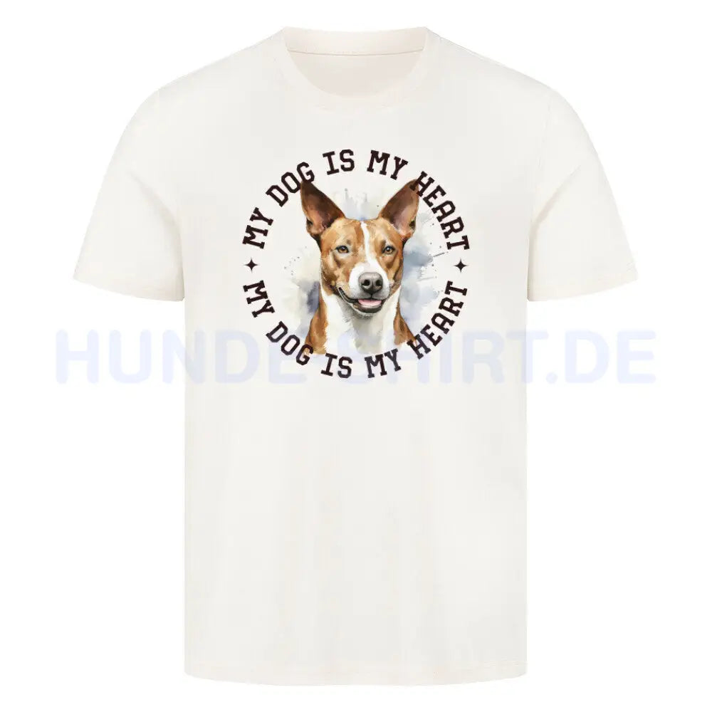 Premium T-Shirt "Basenji" Natural Raw – hunde-shirt.de