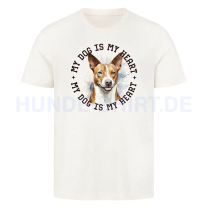 Premium T-Shirt "Basenji" Natural Raw – hunde-shirt.de