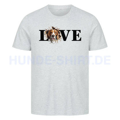 Premium T-Shirt "Beagle LOVE" Heather Grey – hunde-shirt.de