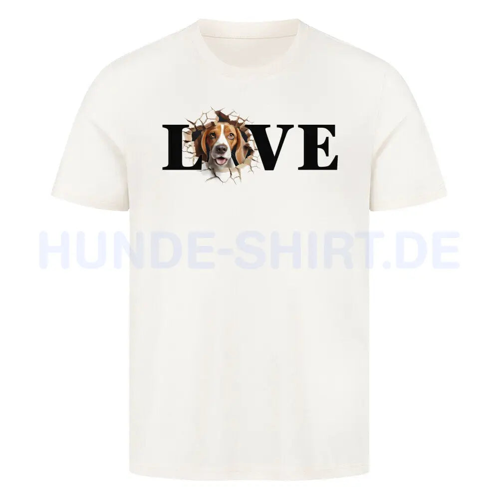 Premium T-Shirt "Beagle LOVE" Natural Raw – hunde-shirt.de