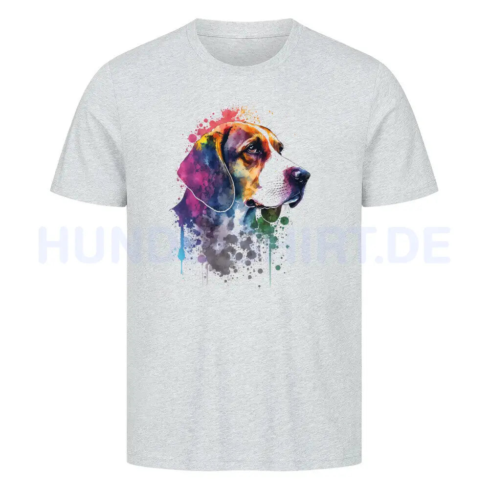 Premium T-Shirt "Beagle Paint" Heather Grey – hunde-shirt.de