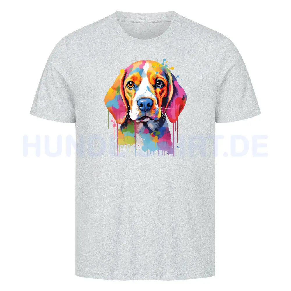 Premium T-Shirt "Beagle Paint" Heather Grey – hunde-shirt.de