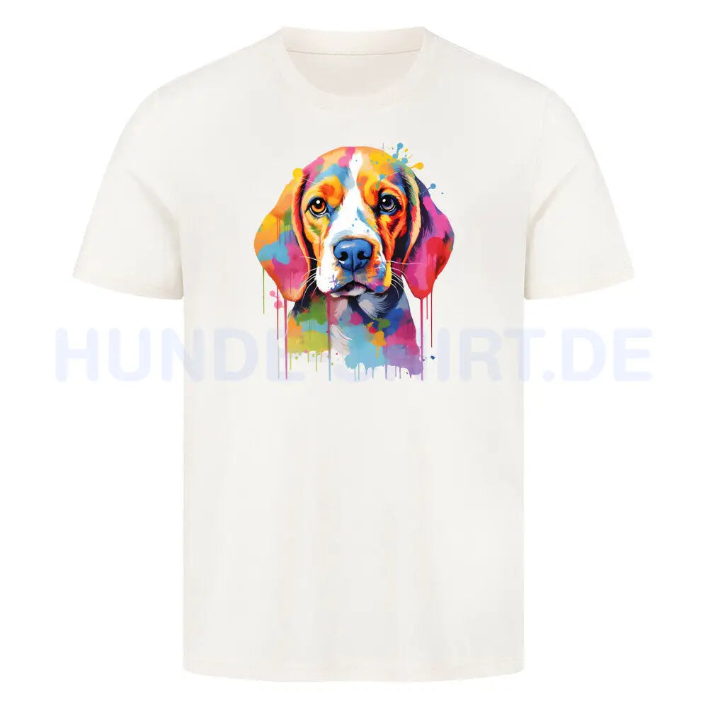 Premium T-Shirt "Beagle Paint" Natural Raw – hunde-shirt.de