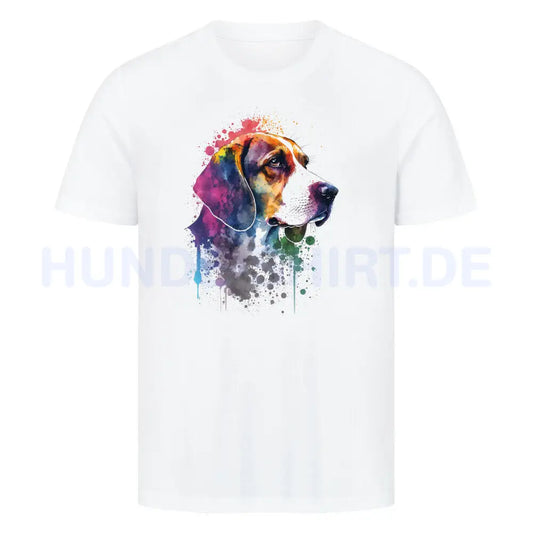 Premium T-Shirt "Beagle Paint" Weiß – hunde-shirt.de