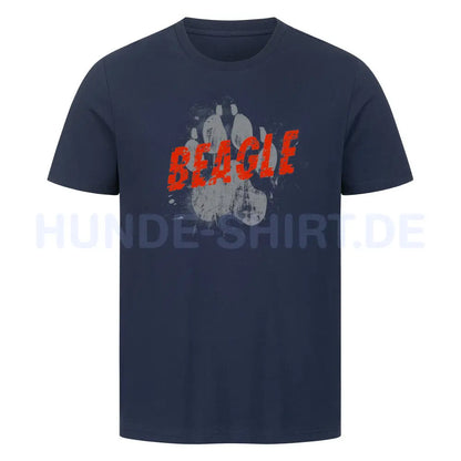 Premium T-Shirt "Beagle - PAW" French Navy – hunde-shirt.de