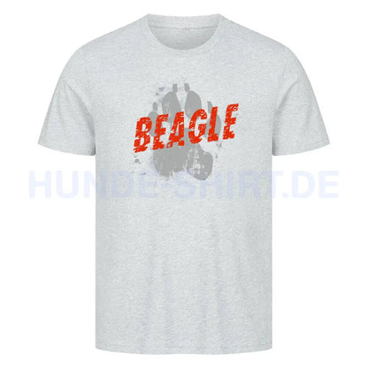 Premium T-Shirt "Beagle - PAW" Heather Grey – hunde-shirt.de