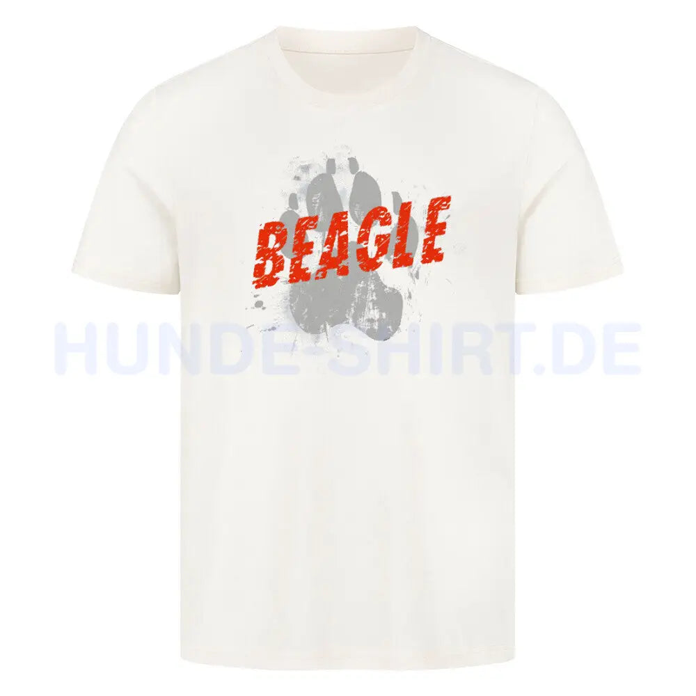 Premium T-Shirt "Beagle - PAW" Natural Raw – hunde-shirt.de