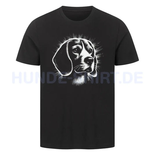 Premium T-Shirt "Beagle SHINE" Schwarz – hunde-shirt.de