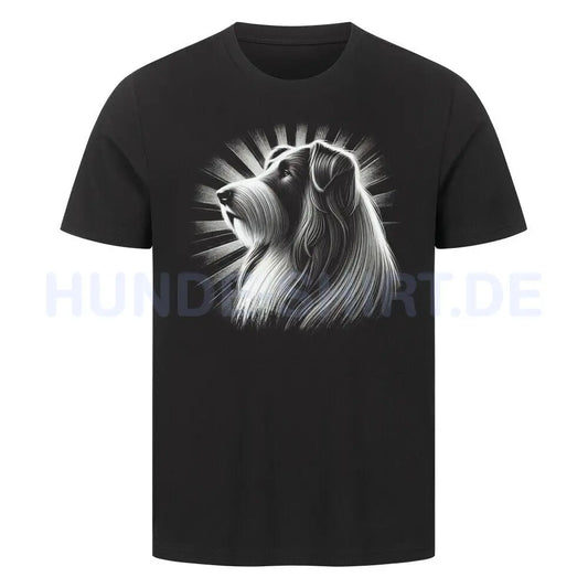 Premium T-Shirt "Bearded Collie - Shine" Schwarz – hunde-shirt.de