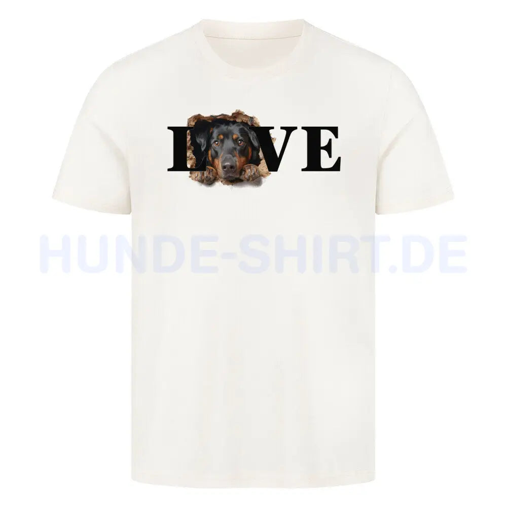 Premium T-Shirt "Beauceron LOVE" Natural Raw – hunde-shirt.de