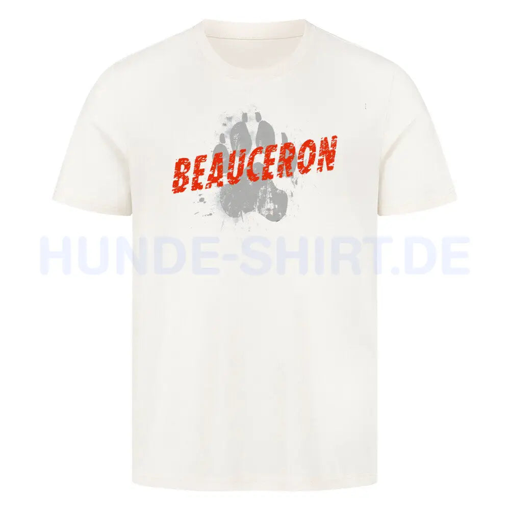 Premium T-Shirt "Beauceron - PAW" Natural Raw – hunde-shirt.de