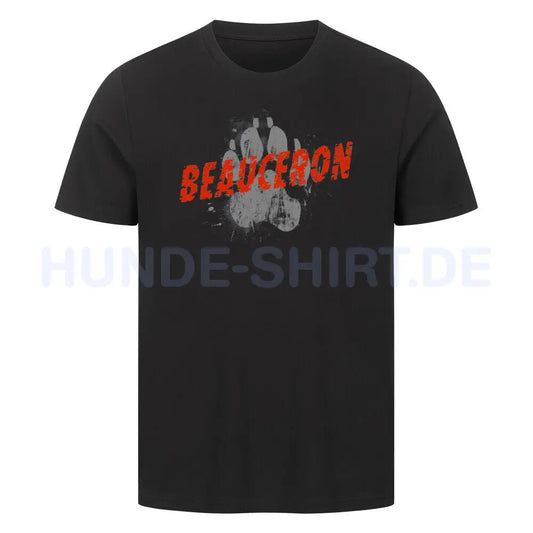 Premium T-Shirt "Beauceron - PAW" Schwarz – hunde-shirt.de