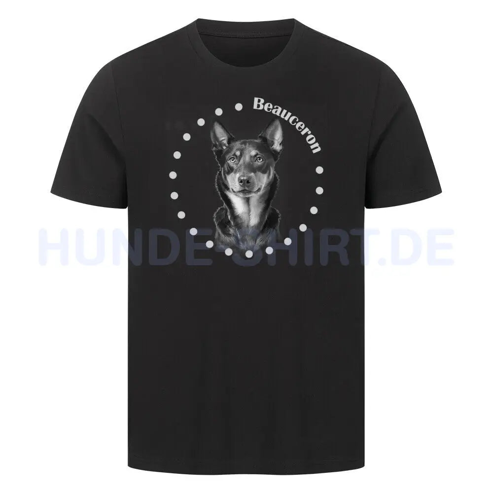 Premium T-Shirt "Beauceron Rounded" Schwarz – hunde-shirt.de