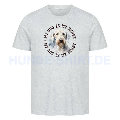 Premium T-Shirt "Bedlington Terrier HEART" Heather Grey – hunde-shirt.de