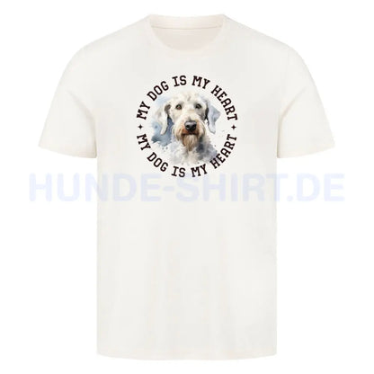 Premium T-Shirt "Bedlington Terrier HEART" Natural Raw – hunde-shirt.de