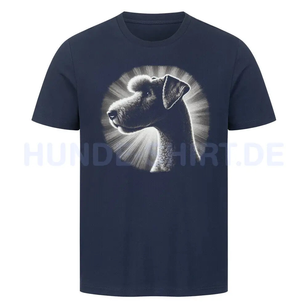 Premium T-Shirt "Bedlington Terrier - Shine" French Navy – hunde-shirt.de