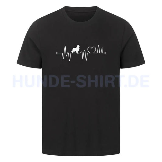 Premium T-Shirt "Belgischer Schäferhund - Heartbeat" Schwarz – hunde-shirt.de