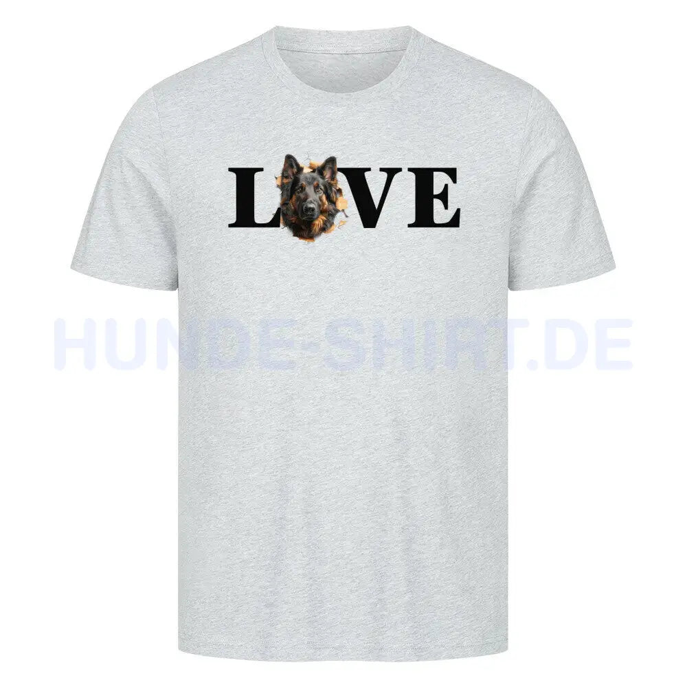 Premium T-Shirt "Belgischer Schäferhund LOVE" Heather Grey – hunde-shirt.de