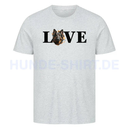 Premium T-Shirt "Belgischer Schäferhund LOVE" Heather Grey – hunde-shirt.de