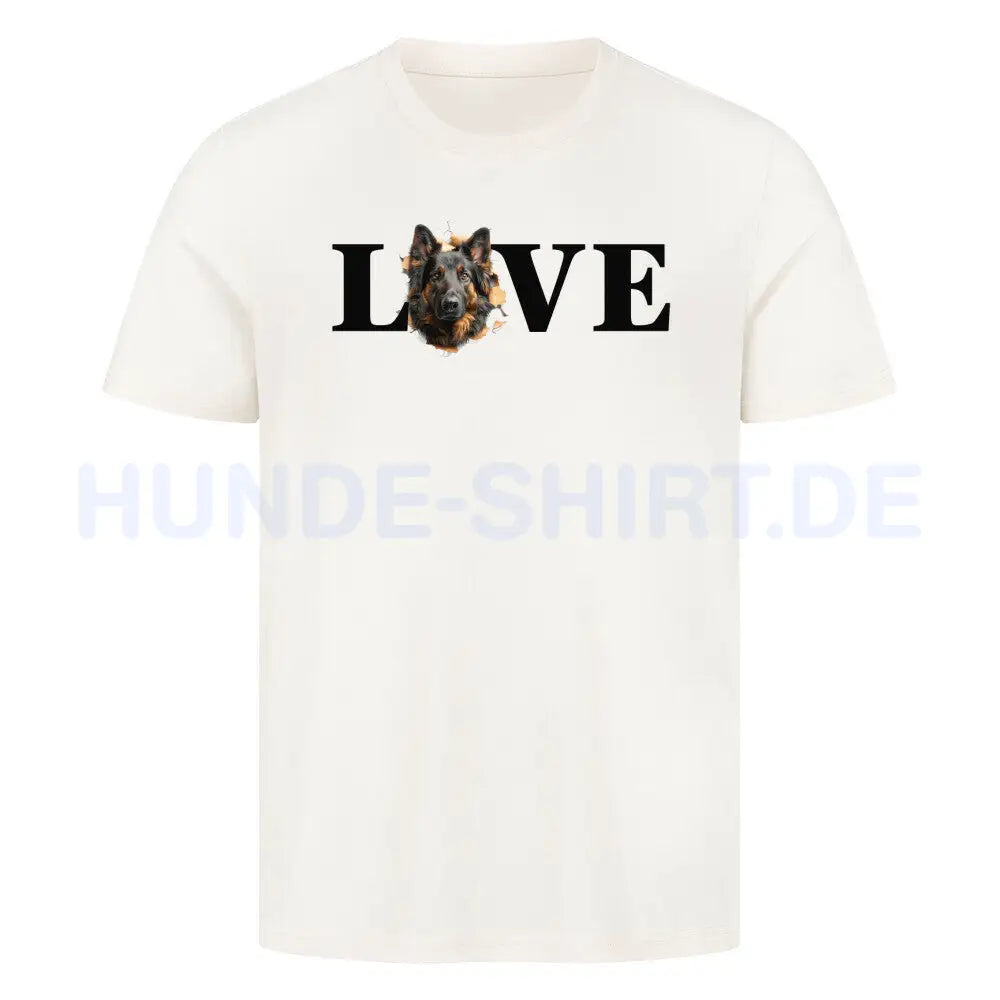 Premium T-Shirt "Belgischer Schäferhund LOVE" Natural Raw – hunde-shirt.de