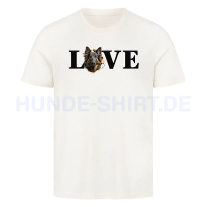 Premium T-Shirt "Belgischer Schäferhund LOVE" Natural Raw – hunde-shirt.de