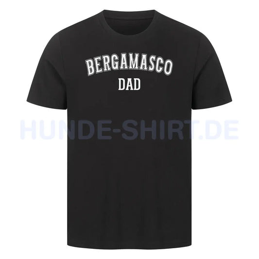 Premium T-Shirt "Bergamasco - DAD" Schwarz – hunde-shirt.de