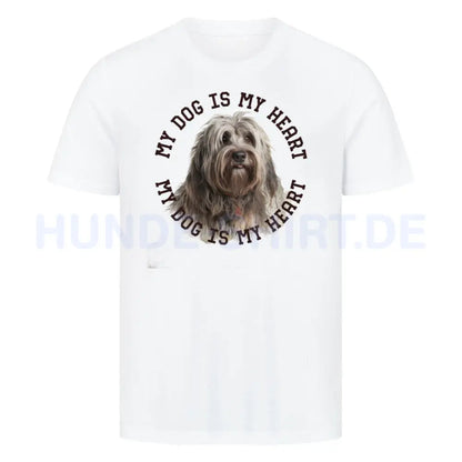 Premium T-Shirt "Bergamasker Hirtenhund H" Weiß – hunde-shirt.de