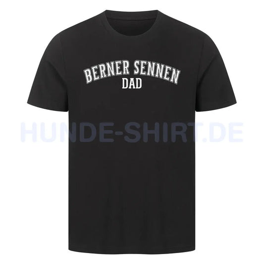 Premium T-Shirt "Berner Sennenhund - DAD" Schwarz – hunde-shirt.de