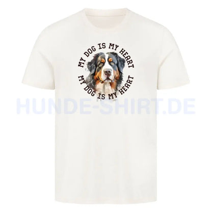 Premium T-Shirt "Berner Sennenhund HEART" Natural Raw – hunde-shirt.de