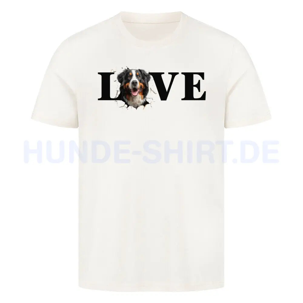 Premium T-Shirt "Berner Sennenhund LOVE" Natural Raw – hunde-shirt.de