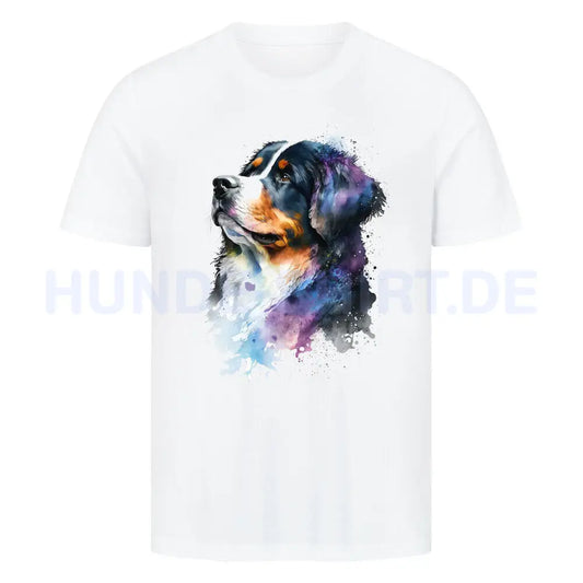 Premium T-Shirt "Berner Sennenhund Paint" Weiß – hunde-shirt.de