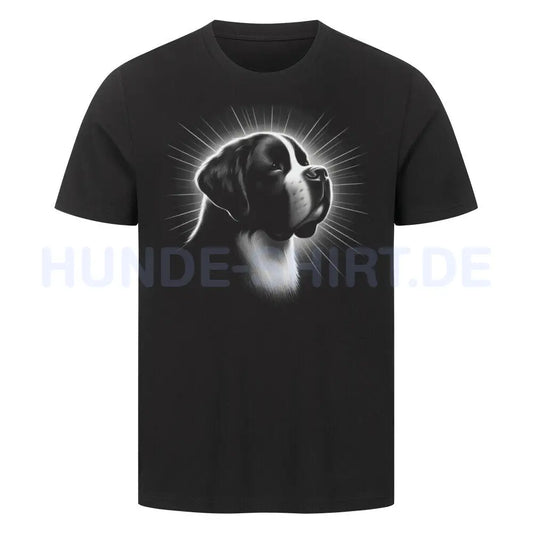 Premium T-Shirt "Bernhardiner - Bright" Schwarz – hunde-shirt.de