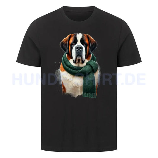 Premium T-Shirt "Bernhardiner - Cool" Schwarz – hunde-shirt.de