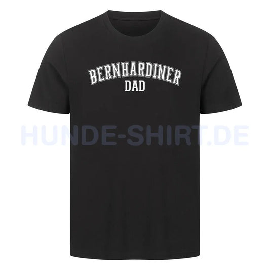 Premium T-Shirt "Bernhardiner - DAD" Schwarz – hunde-shirt.de