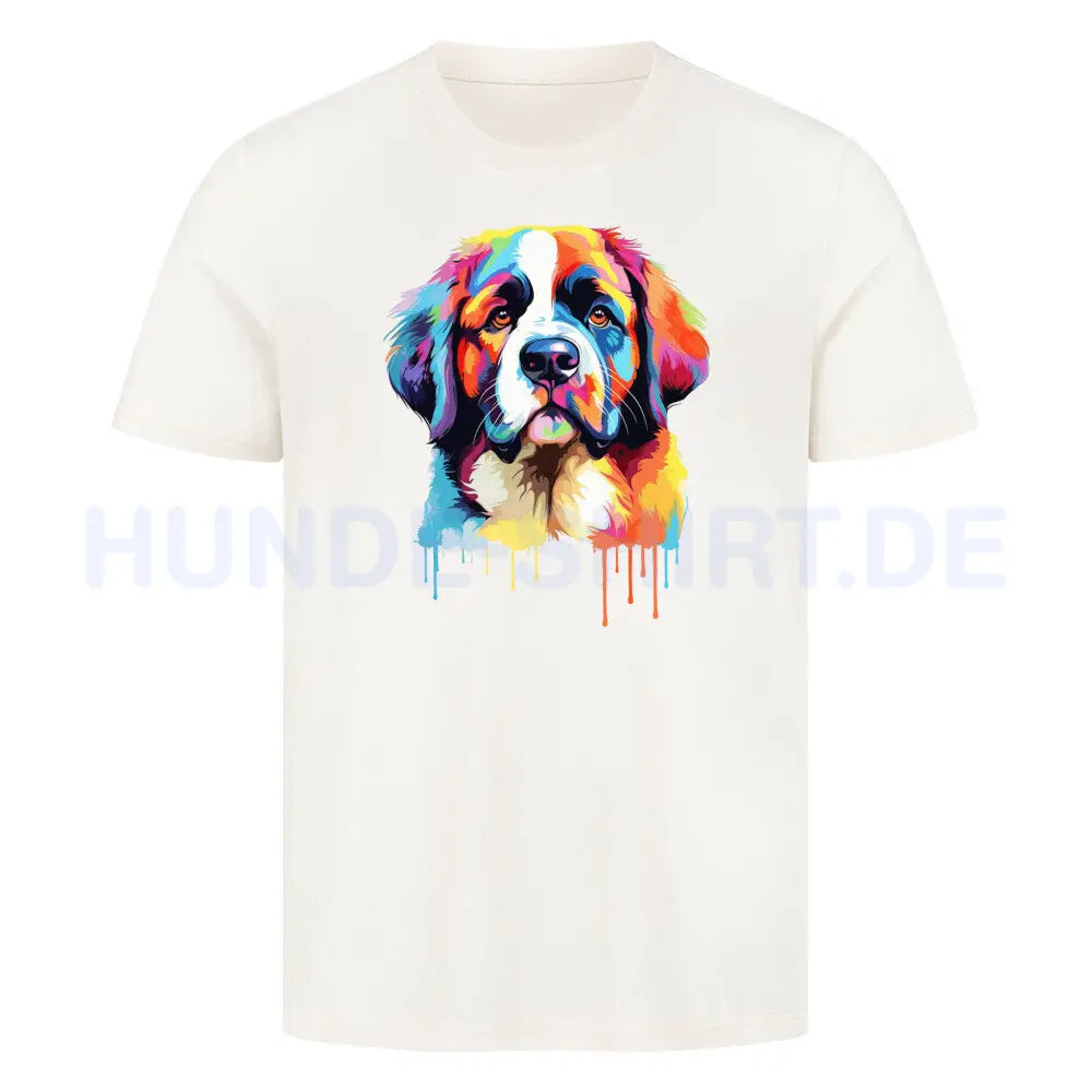 Premium T-Shirt "Bernhardiner Fun" Natural Raw – hunde-shirt.de