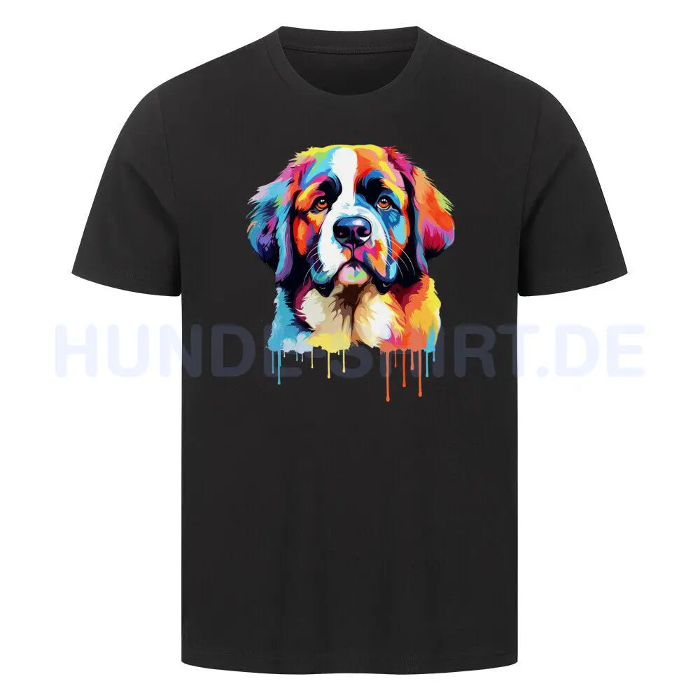 Premium T-Shirt "Bernhardiner Fun" Schwarz – hunde-shirt.de