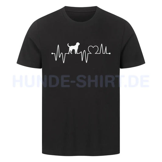 Premium T-Shirt "Bernhardiner - Heartbeat" Schwarz – hunde-shirt.de