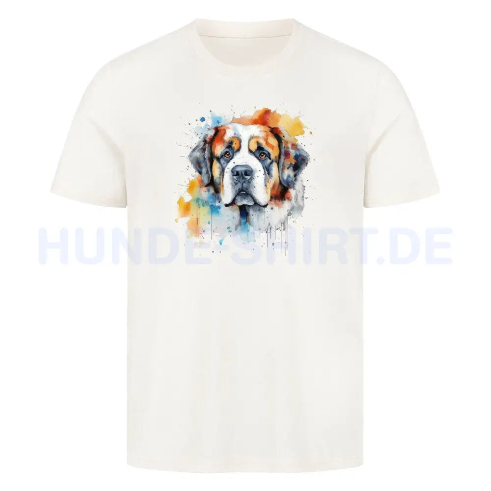 Premium T-Shirt "Bernhardiner Paint" Natural Raw – hunde-shirt.de